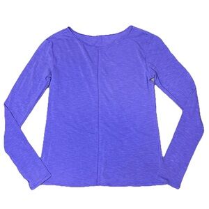 Lululemon Purple Blue Long Sleeve Tee Shirt Casual Athletic 4 EUC Womens Thumb